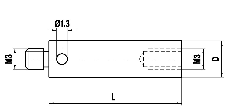 M3 удлинитель щупа из нержавеющей стали, L 30 мм, для систем ZEISS A-5555-0286